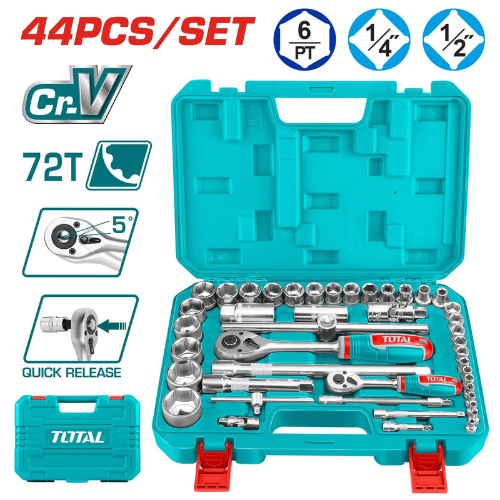 Juego De Dados 44 Pcs 1/4 + 1/2